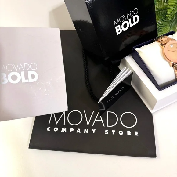 MOVADO BOLD Rose Gold-Tone Stainless Steel Ladies Watch - Picture 10 of 14
